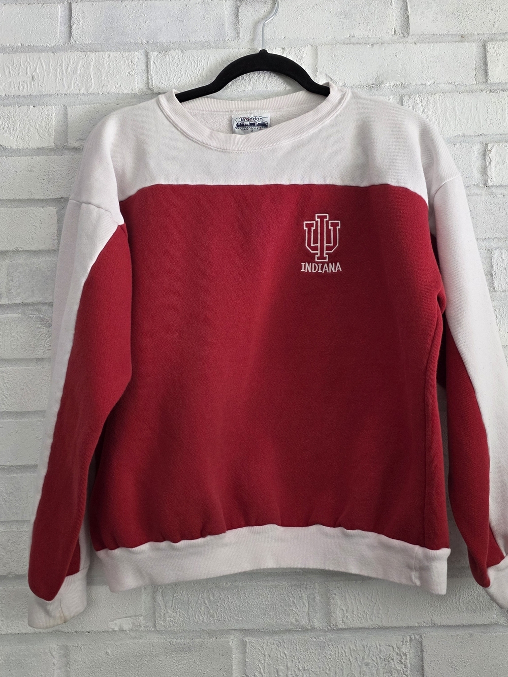 Vintage Brandon Indiana University Crewneck Sweatshirt Size Medium 80s-90s Crop